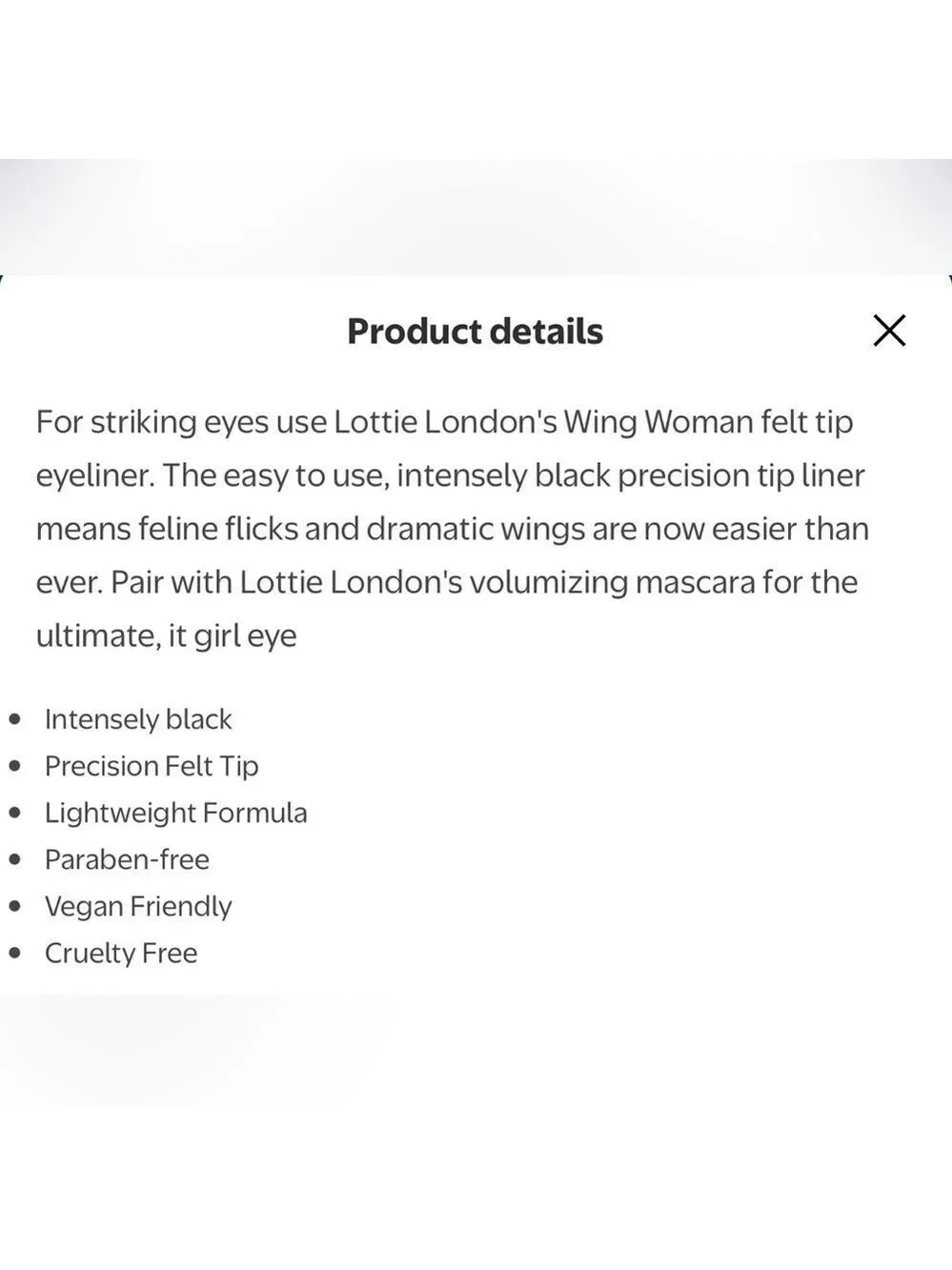Lottie London Wing Woman Liquid Eyeliner